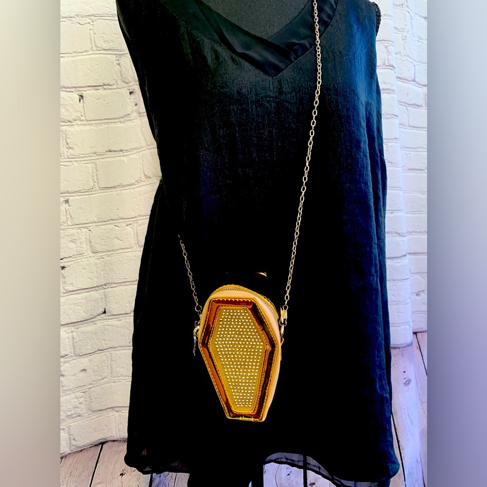 Golden Coffin Crossbody Bag - Picture 5 of 12